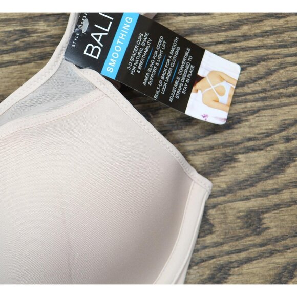 NWT Bali 3439 One Smooth U Ultra Lite Neckline Bra 3439 Sandshell Pink 34C - Picture 6 of 9
